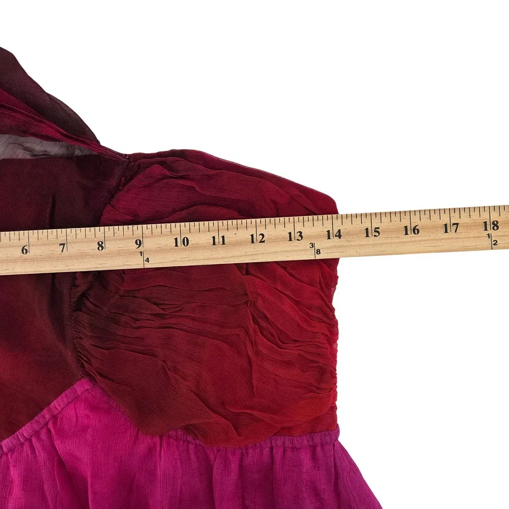 Plenty by Tracy Reese Bare Scarf Halter Maxi S‎ Pink Rose Ombre Dress Formal